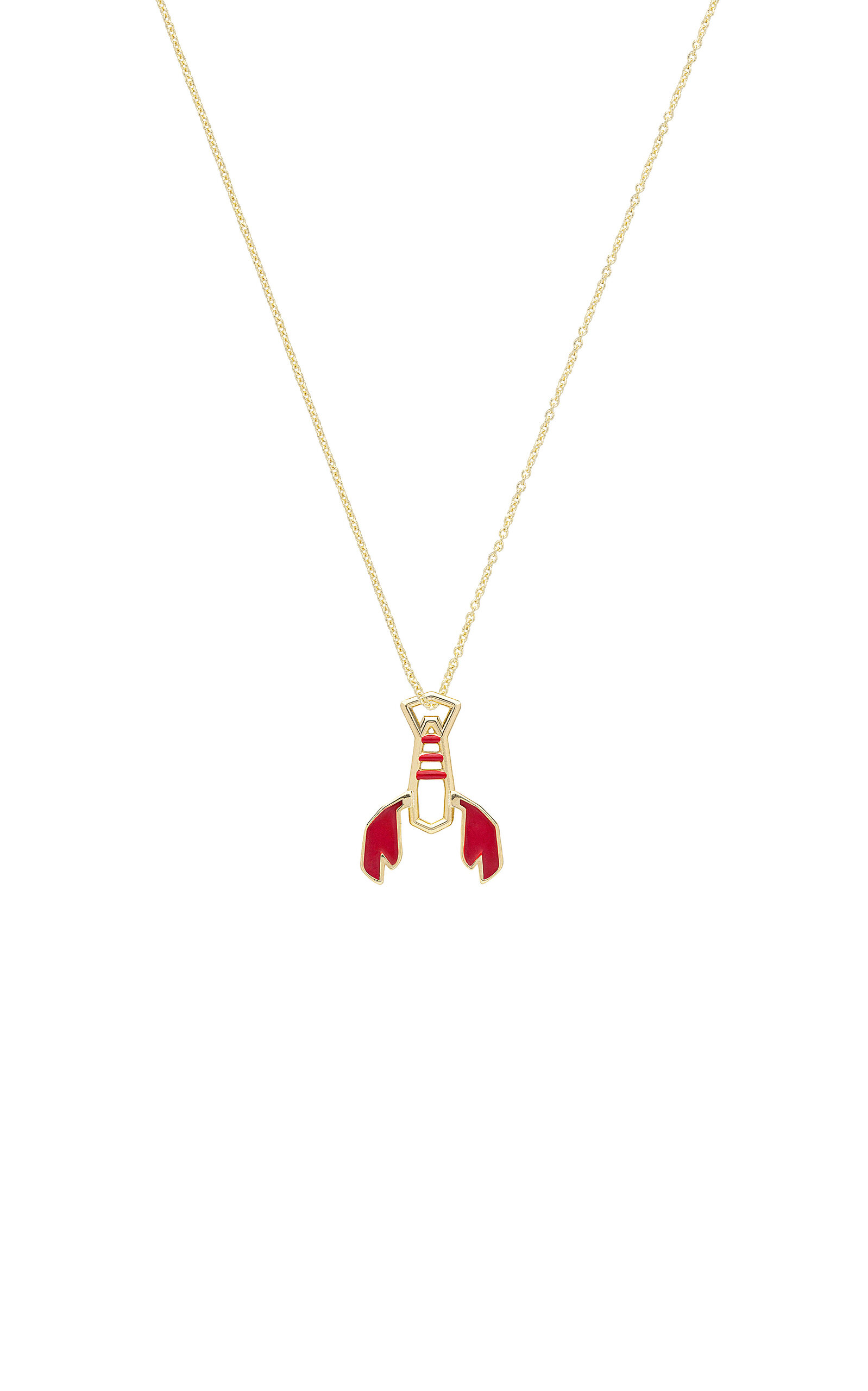 Langosta 9K Yellow Enamel Necklace