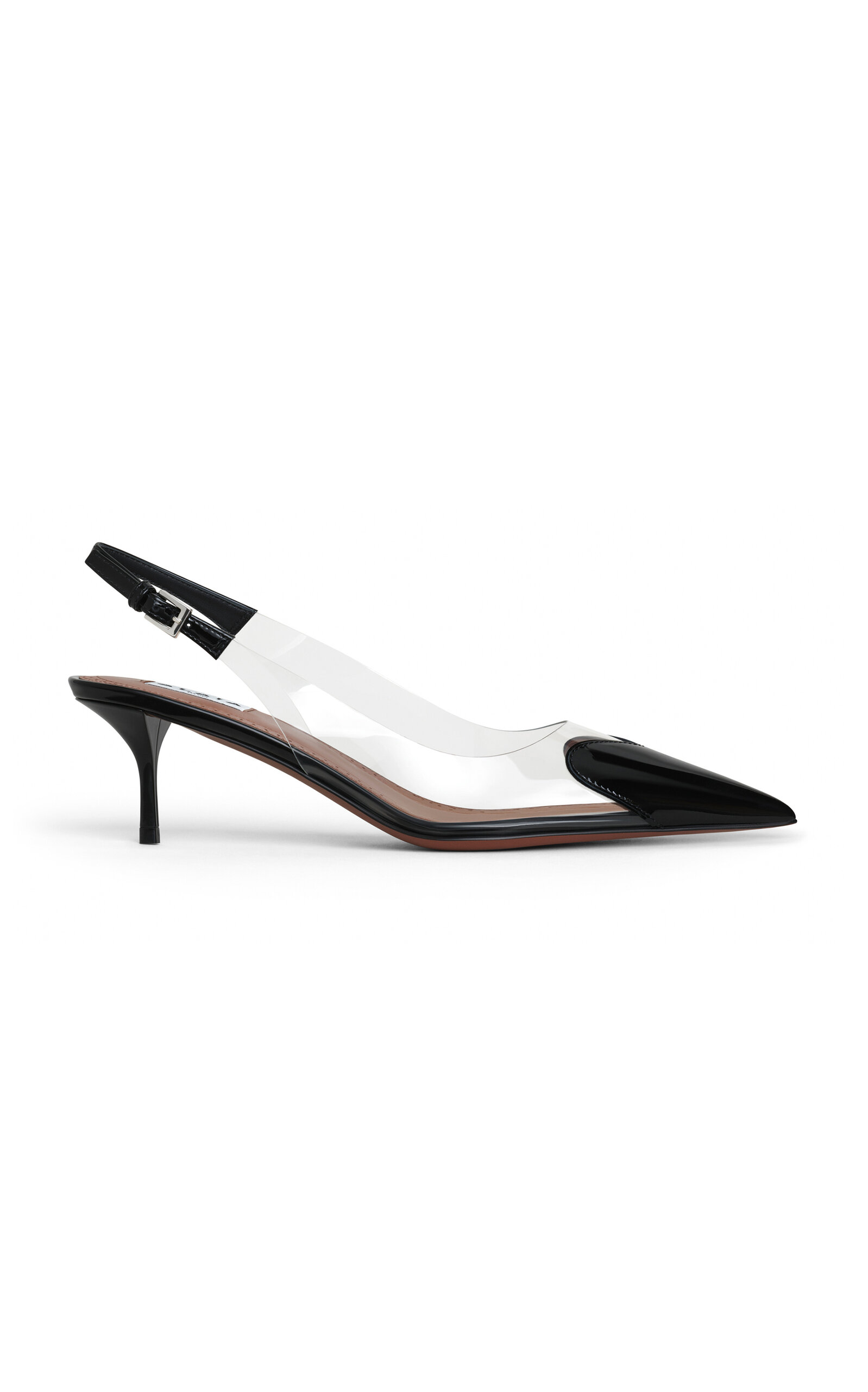 ALAÏA LE CŒUR PATENT LEATHER SLINGBACK PUMPS