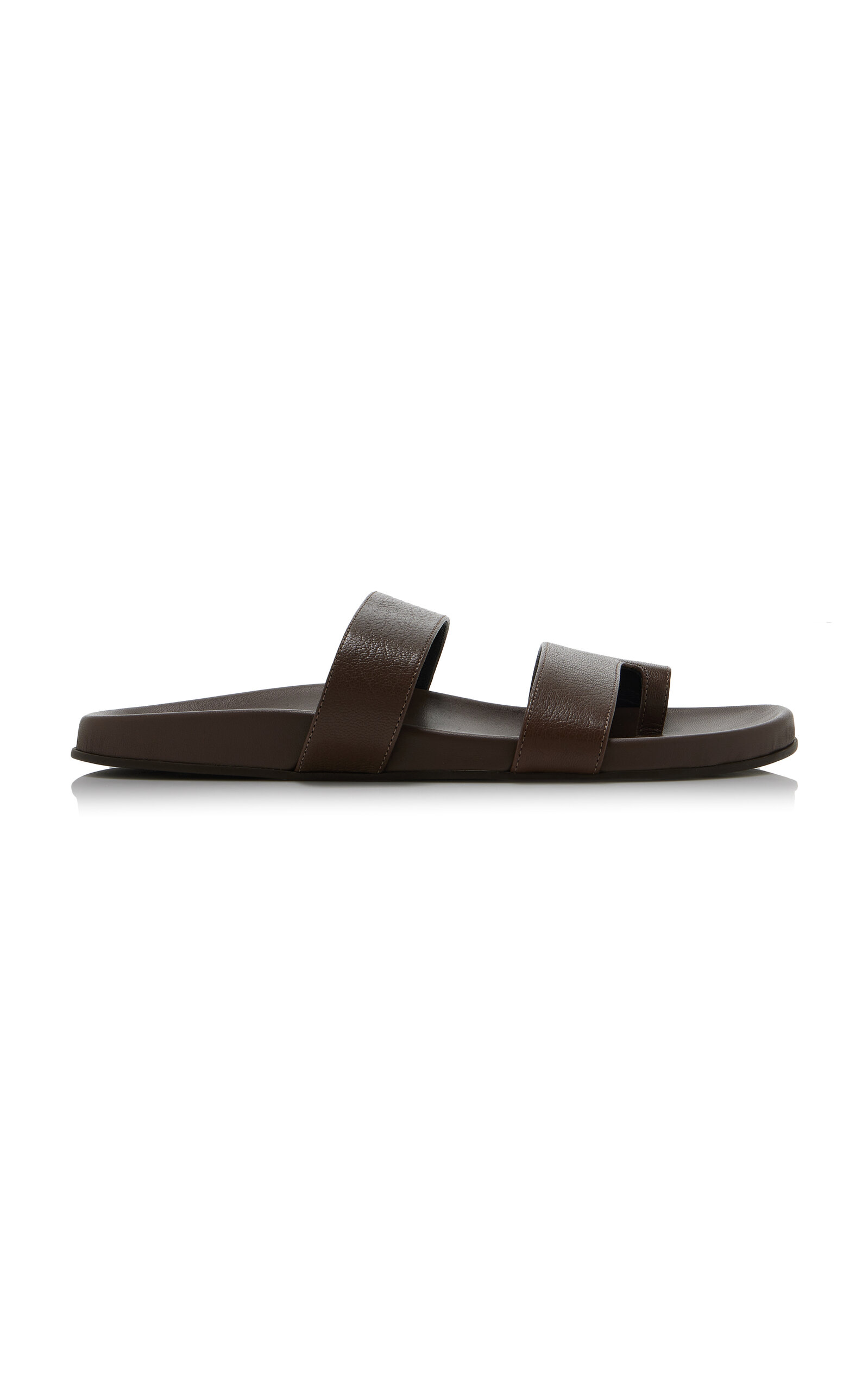 THE ROW HUGH LEATHER SANDALS