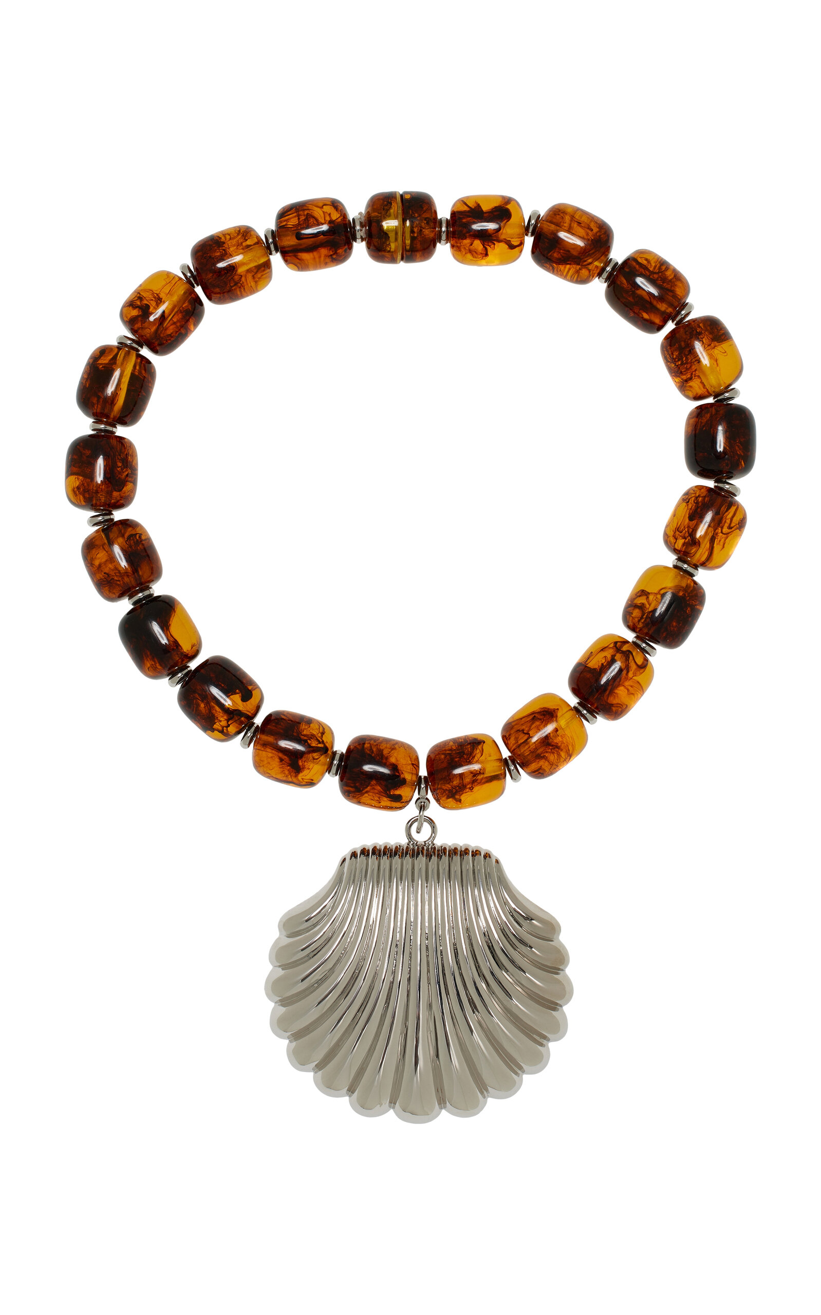 JULIETTA EXCLUSIVE RHODIUM-PLATED BEADED PENDANT NECKLACE