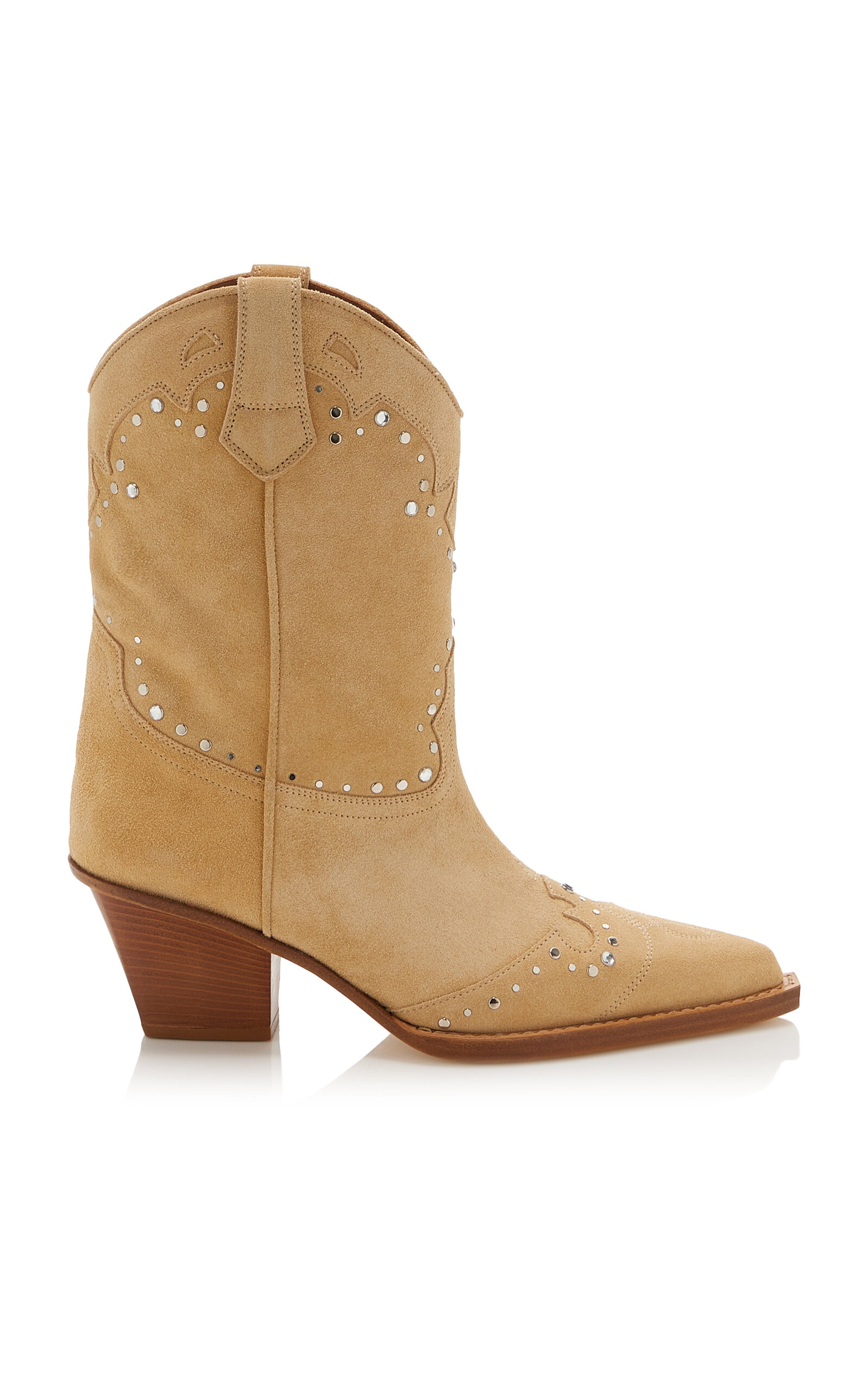 Janice Studded Suede Western Boots