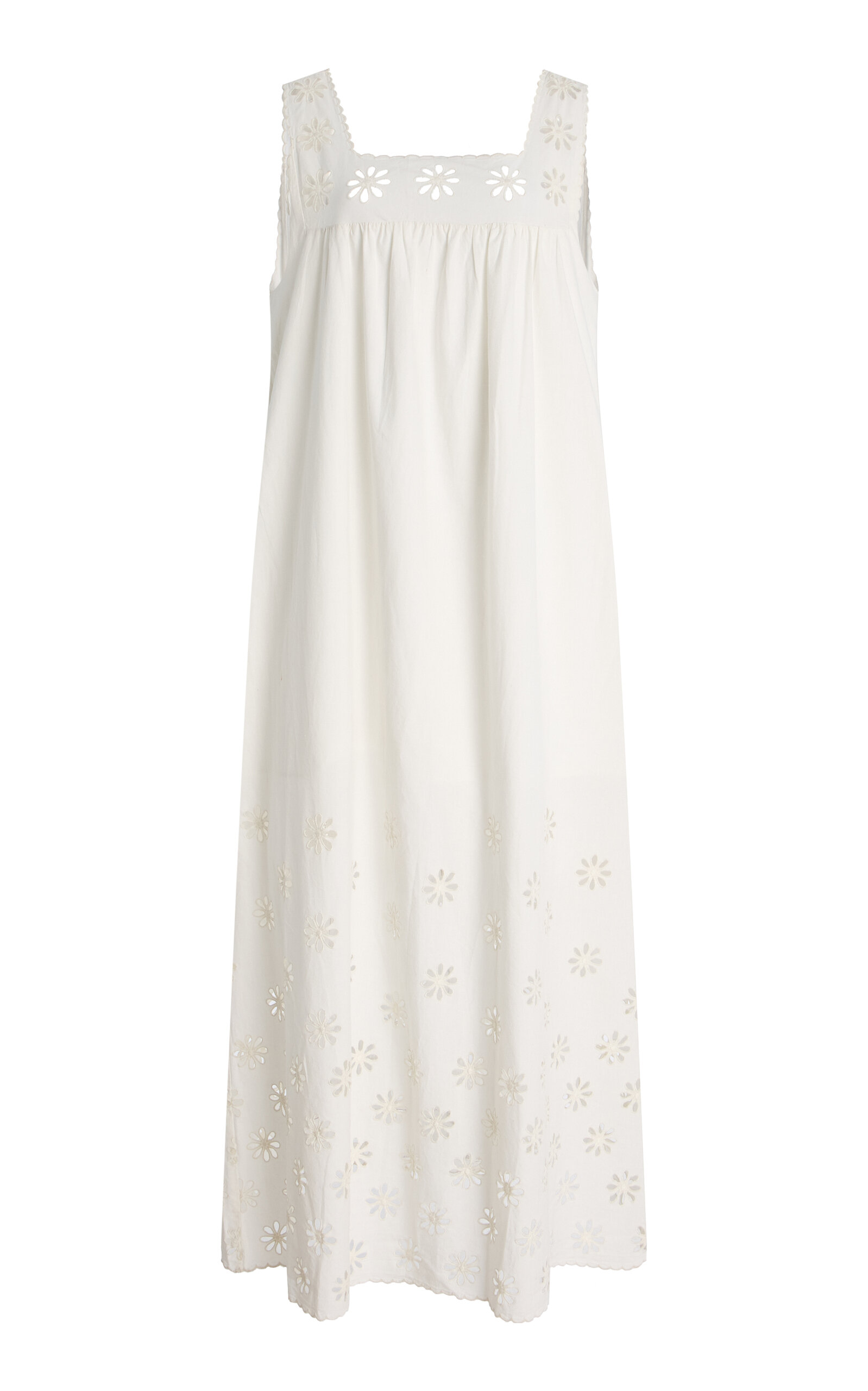 Posse Exclusive Riviera Cecilia Cotton Maxi Dress In White