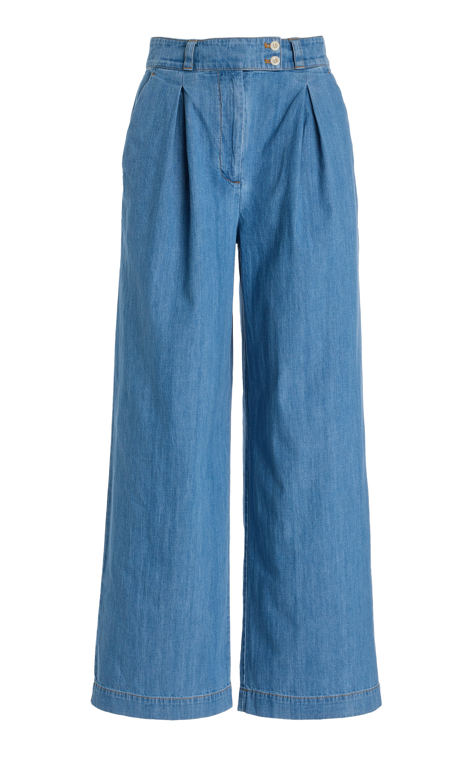 Newport Pleated Denim Trousers