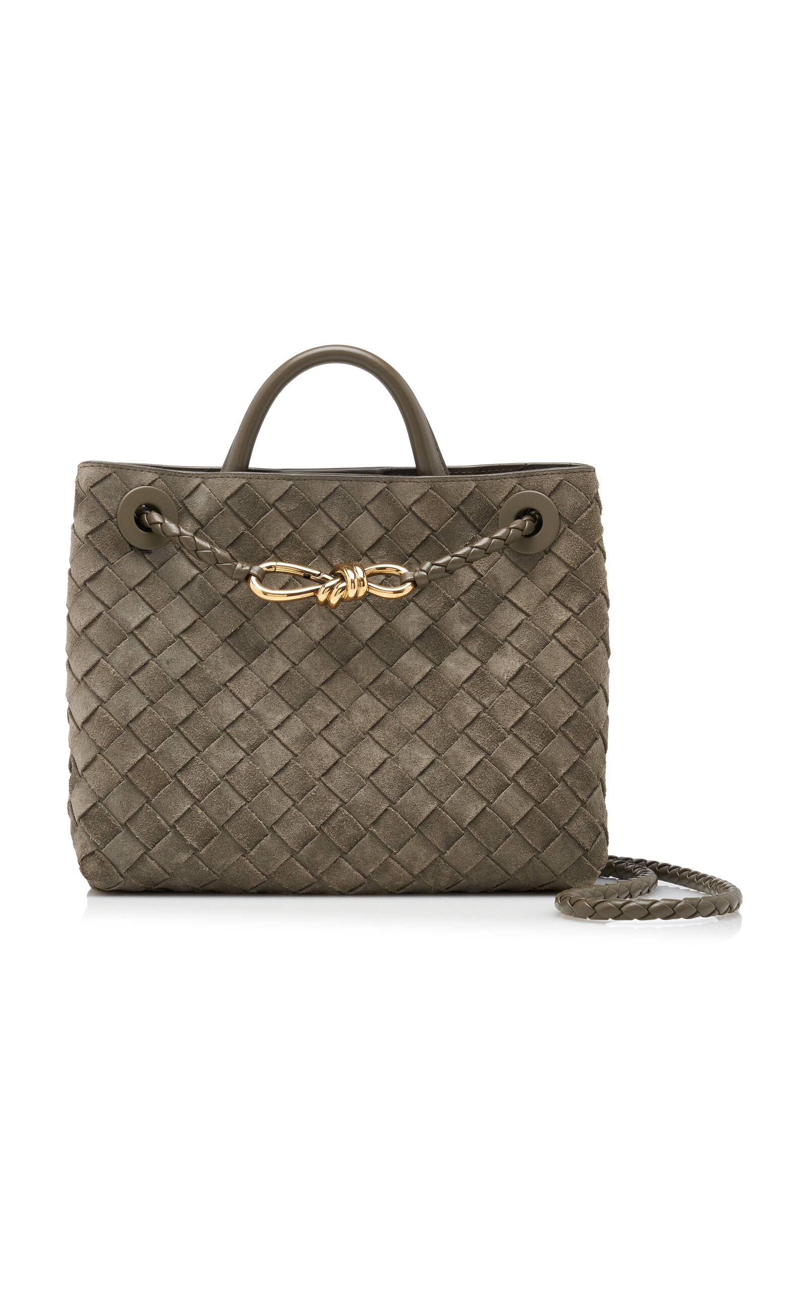 Small Andiamo Intrecciato Suede Bag