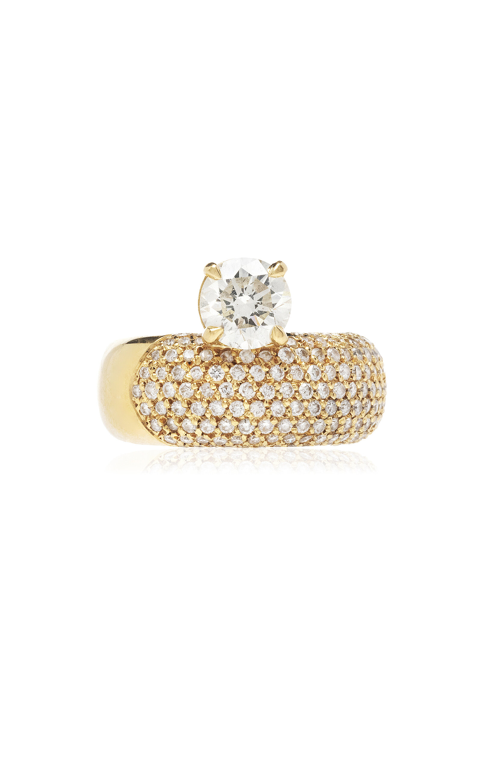 Illusion 18K Yellow Gold Diamond Ring