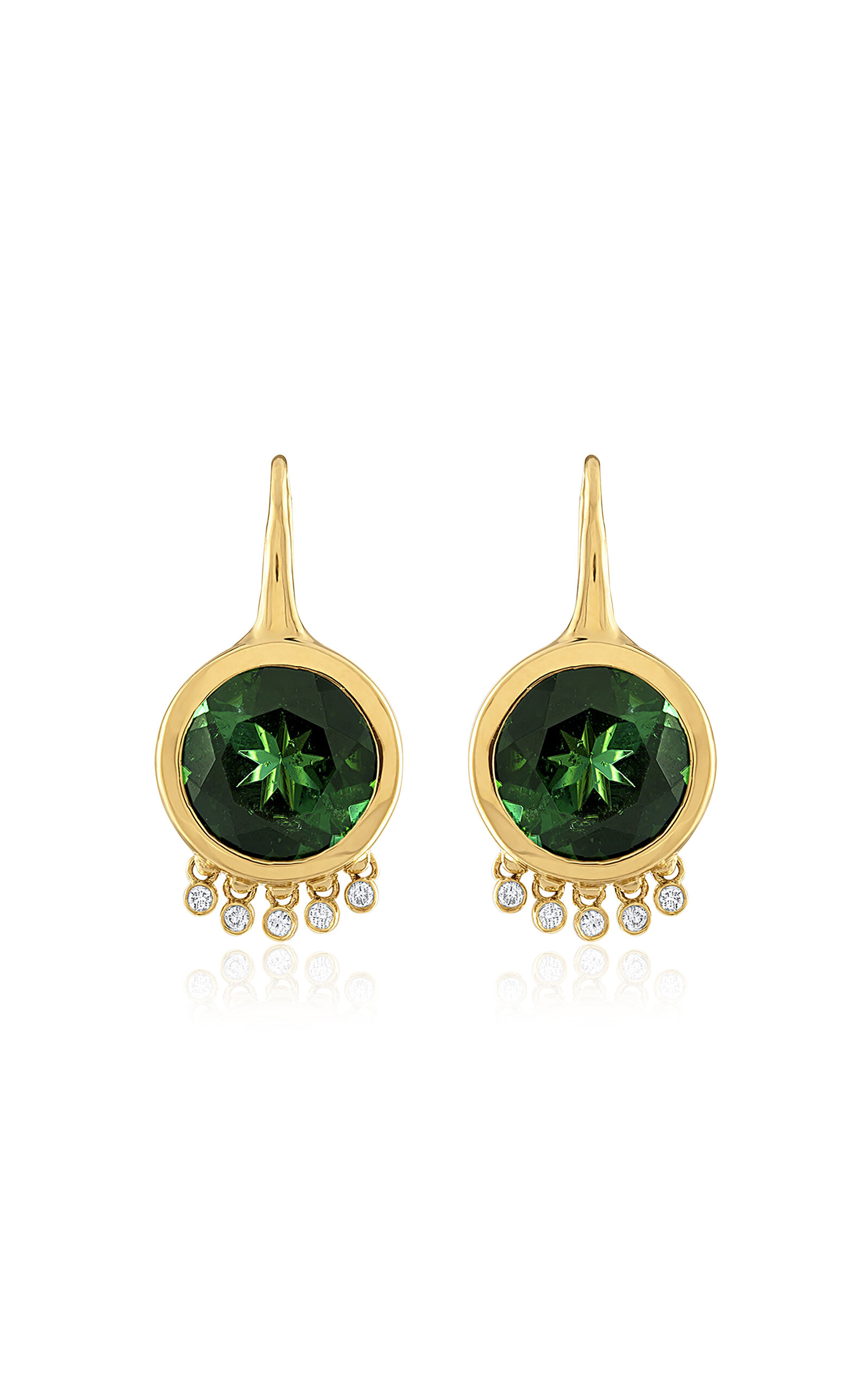 Tennessee 18k Yellow Gold Tourmaline Drop Earrings