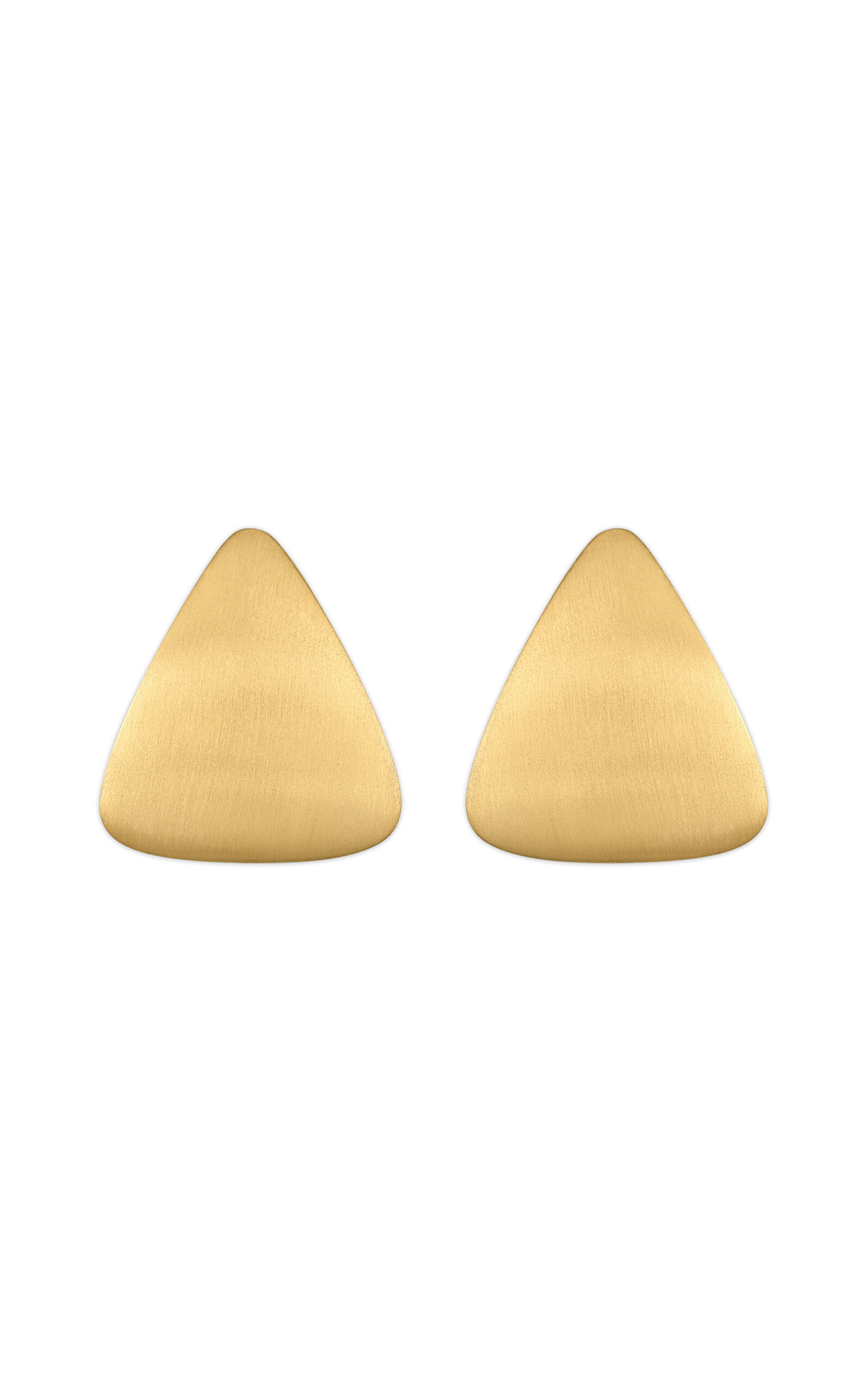 Guitar Pick 18k Yellow Gold Earrings