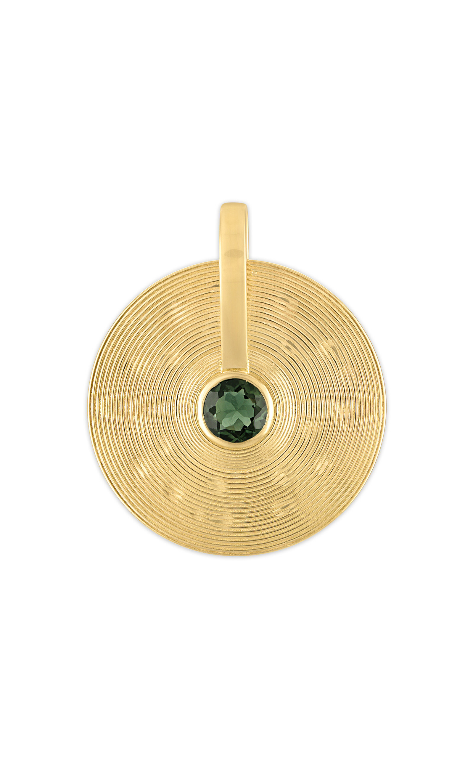 Cymbal18k Yellow Gold Tourmaline Pendant