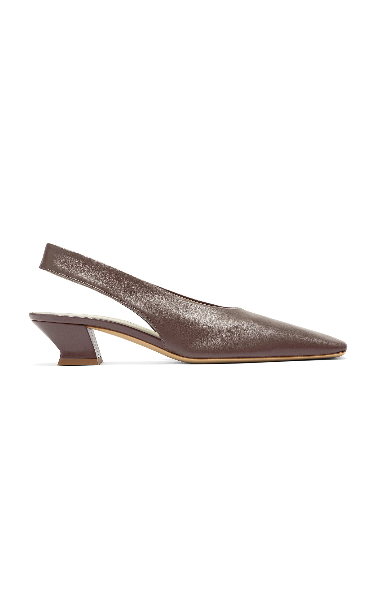 Chisel Leather Slingback Pumps