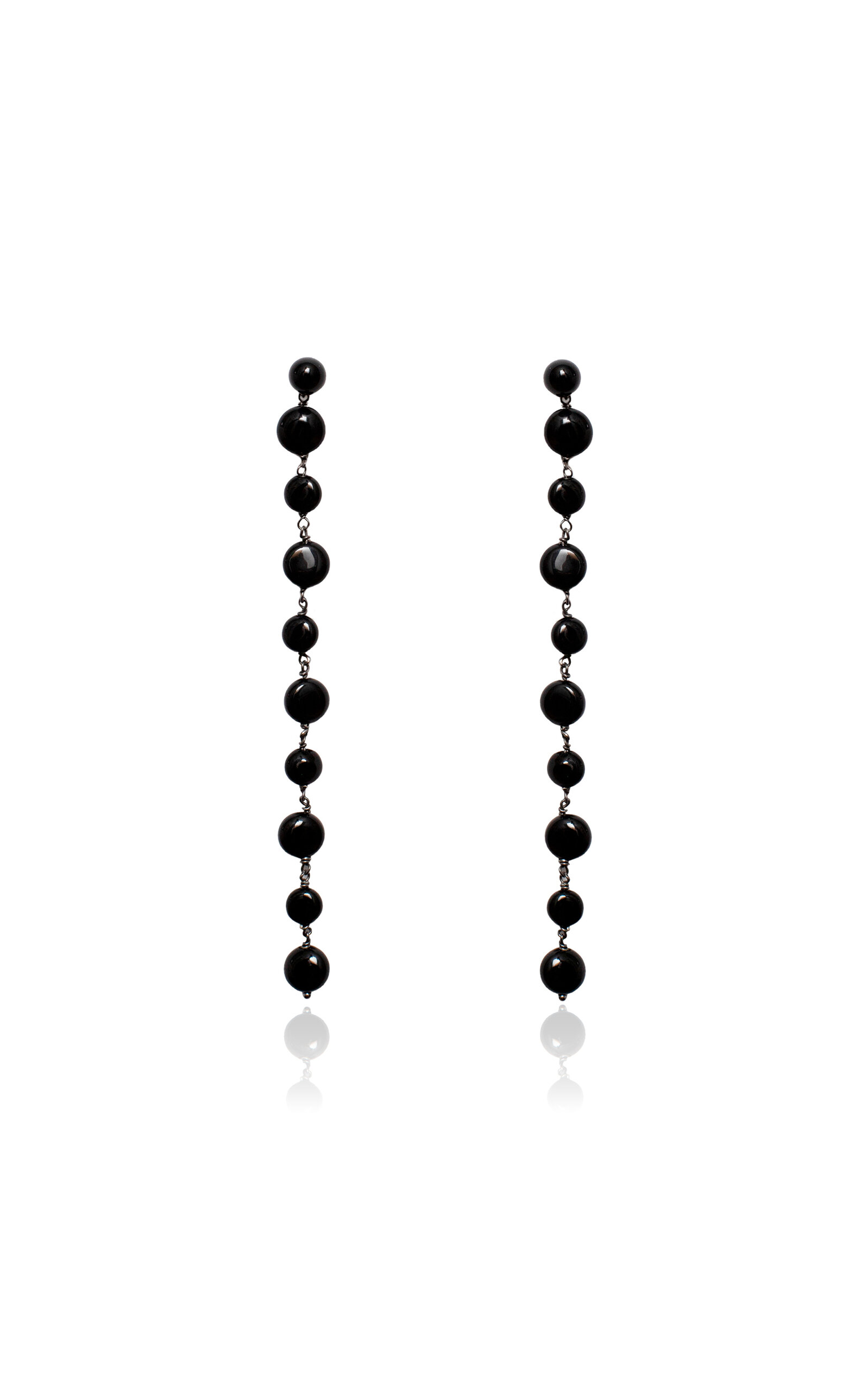 Lentil Onyx Earrings