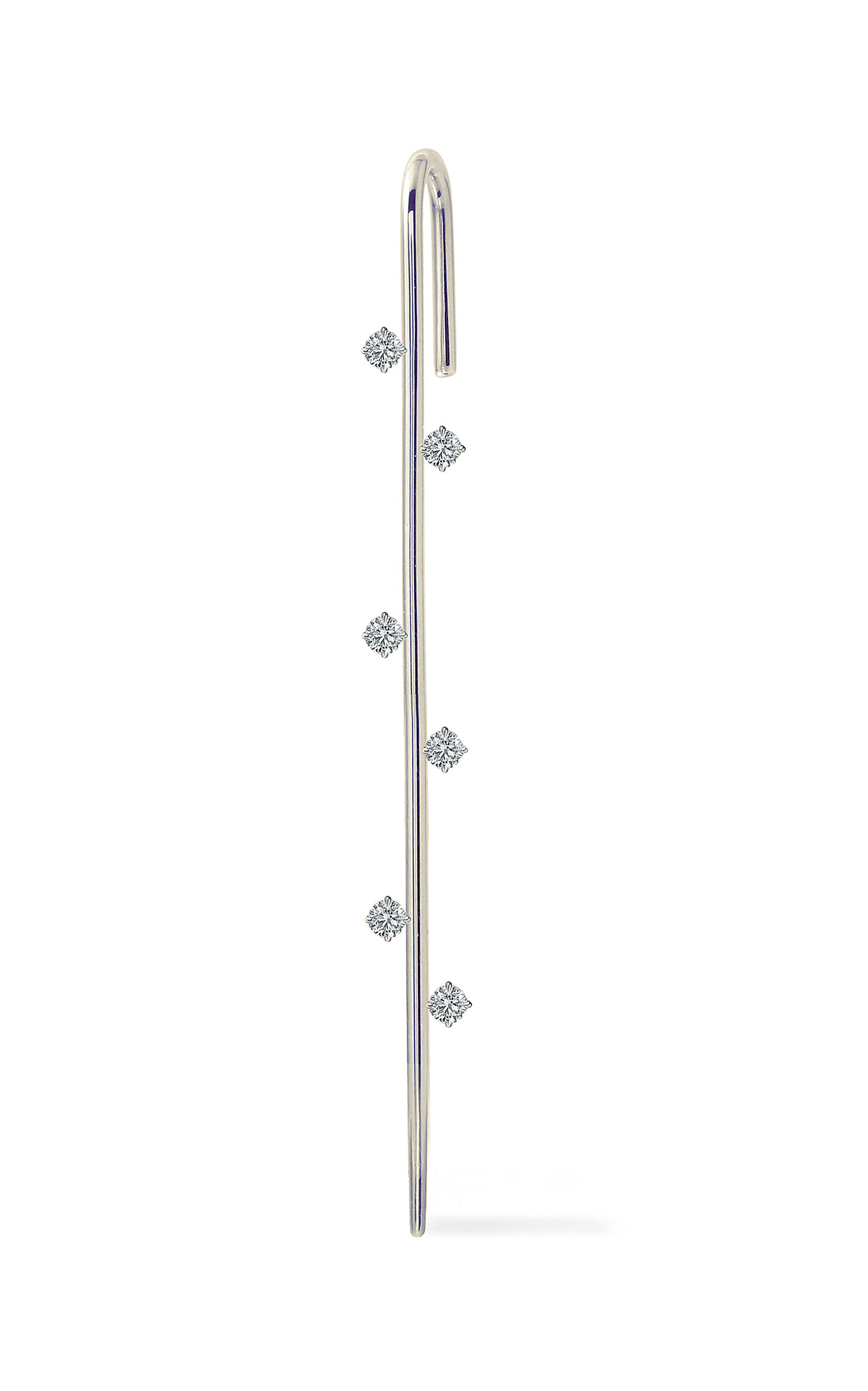 18K White Gold Amoret Diamond Single Ear Pin