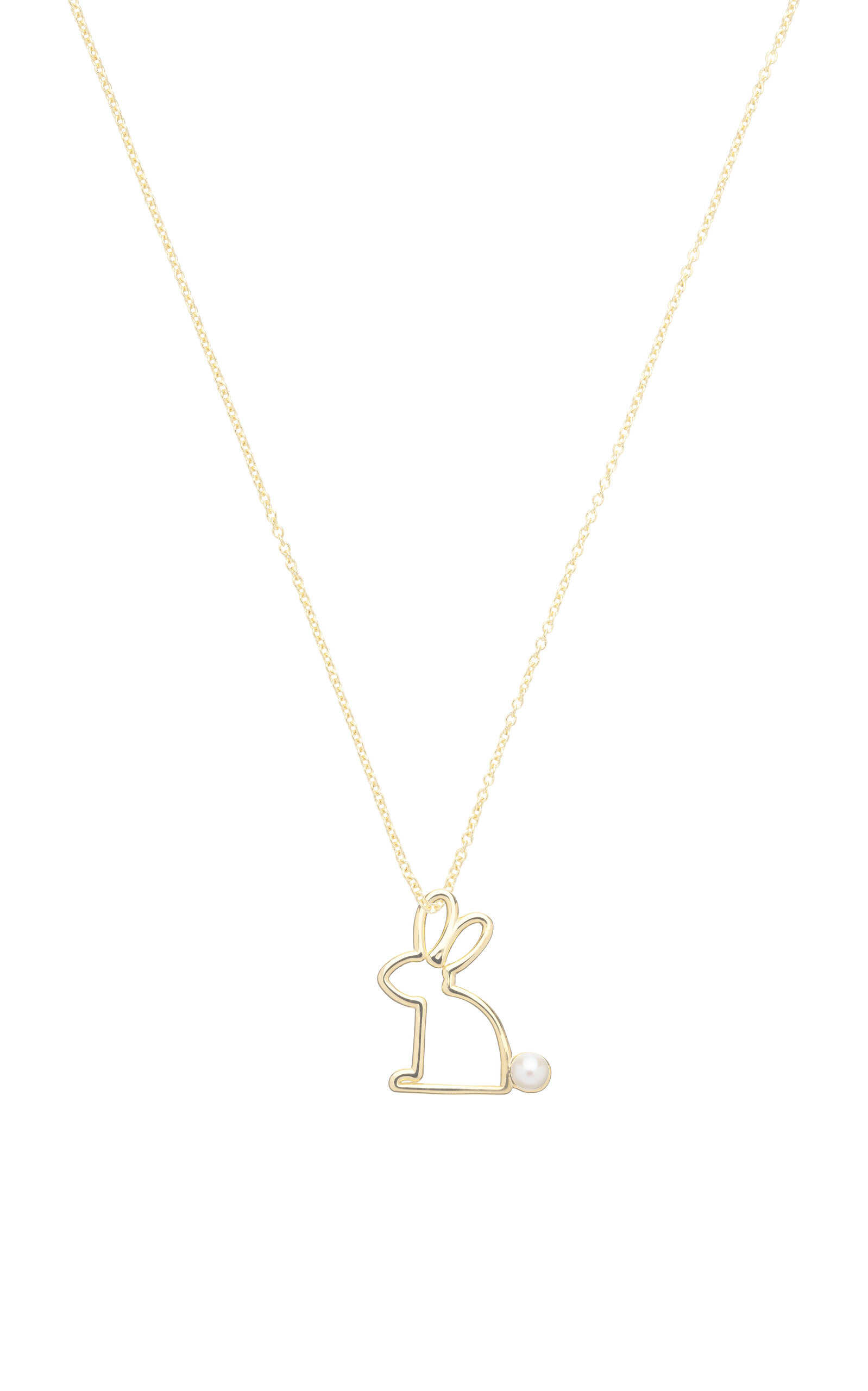 Conejito Perla 9K Yellow Gold Pearl Necklace